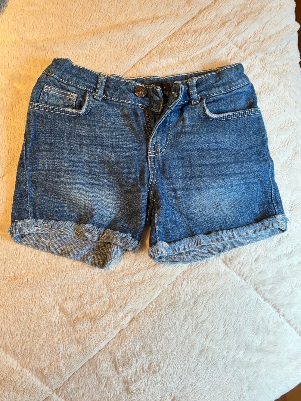 George Blue Rolled-Hem Denim Shorts
